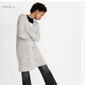 Madewell Dongal Kent Cardigan Sweater Small Gray smoke